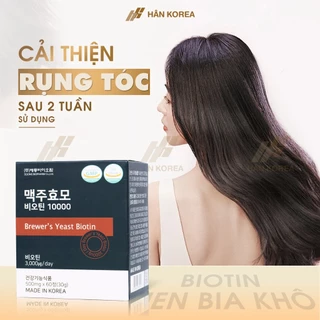 Viên Uống Biotin 10000mcg Hàn Quốc Giảm Rụng Tóc Sau Sinh – Mọc Tóc Nhanh, Dày Mượt, An Toàn Cho Mẹ Bỉm