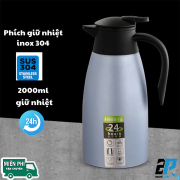 Bình giữ nhiệt 2 lít inox 304 European bình ủ trà ấm ủ phích giữ nhiệt bình giữ nhiệt cỡ lớn ấm giữ nhiệt cỡ lớn