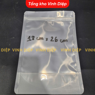 500g Túi zip bạc 1 mặt bạc 1 mặt trong đáy đứng nhiều kích thước