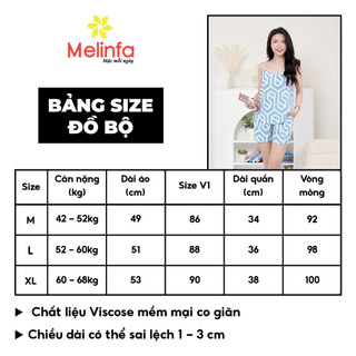 [XẢ KHO GIÁ SỐC] Bộ đồ nữ hai dây quần đùi MELINFA chất vải Viscose tự nhiên mềm mại thoáng mát mã METKBD0549