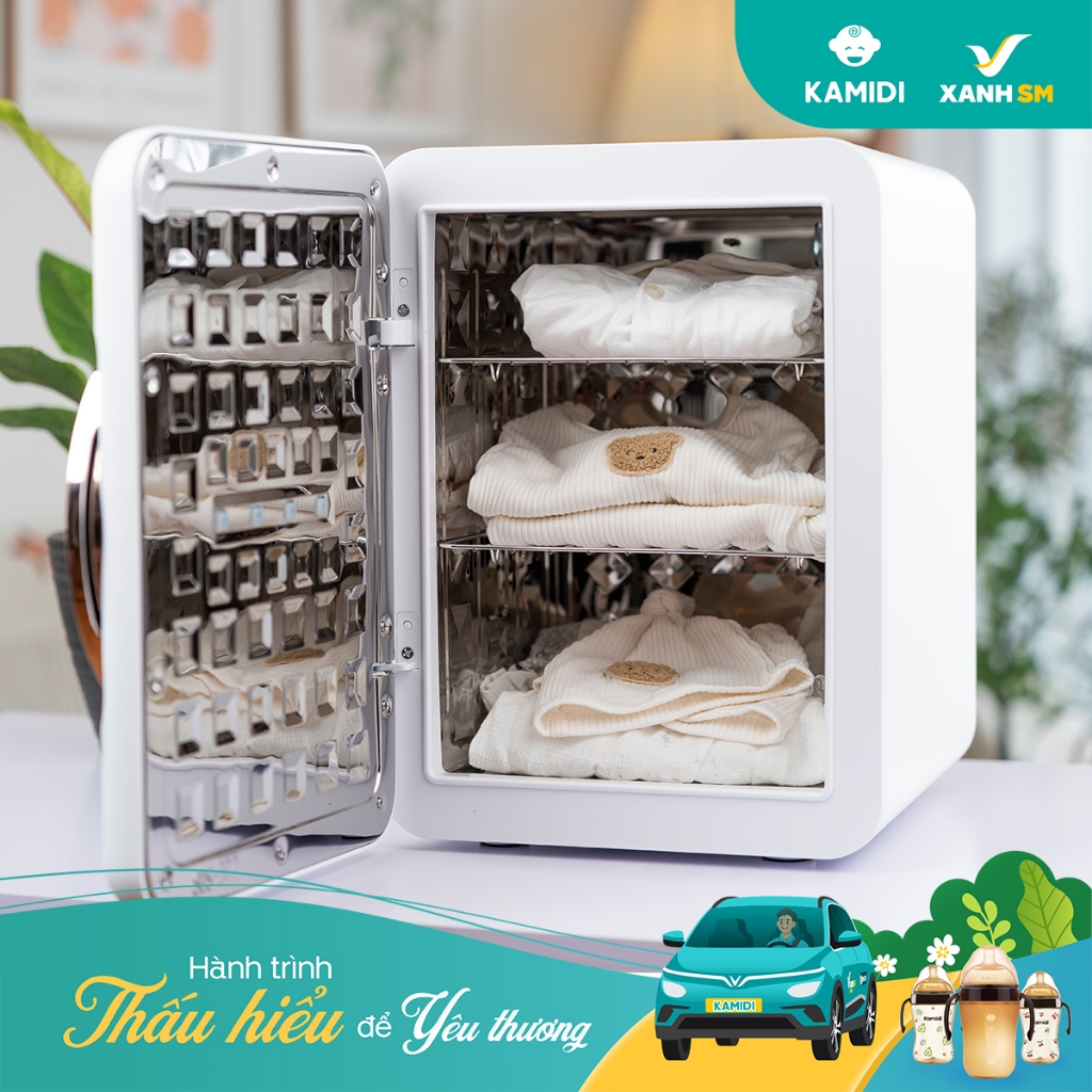 [HỎA TỐC HCM HN] Máy Tiệt Trùng Kamidi UV 1 Cao Cấp Tiệt Trùng Tia UV, Sấy Khô Bình Sữa Cho Bé - Dung Tích 20L
