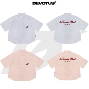 Áo Sơ Mi Oxford Kẻ Sọc Form BOXY Local Brand DEVOTUS - SM Thêu 3D