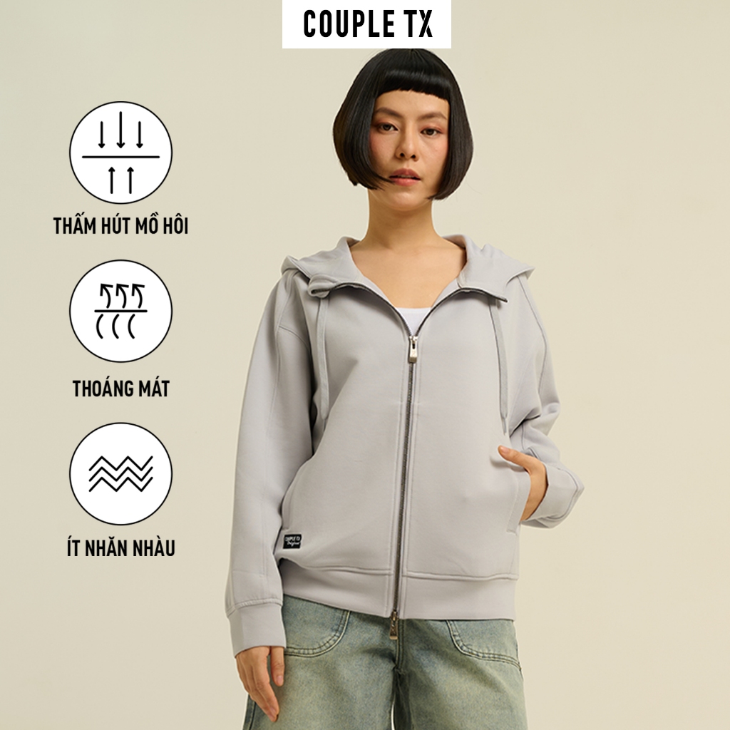 Ảnh Áo Khoác Chống Nắng Nữ Couple TX Thun 2 Da Dây Kéo 2 Đầu WOK 2059 2