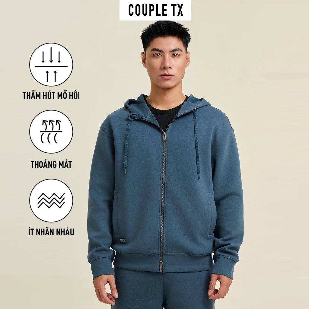 Ảnh Áo Khoác Chống Nắng Nam Couple TX Thun 2 Da Dây Kéo 2 Đầu MOK 1059 3