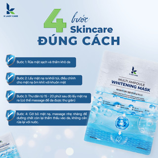 Combo 10 Miếng Mặt Nạ Dưỡng Trắng Multi Ampoule Whitening Mask K Lady Care 25ml – Phục Hồi & Cấp Ẩm Sâu Cho Mọi Loại Da