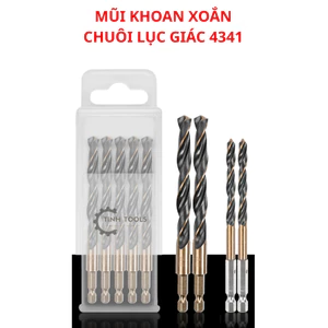 Mũi Khoan Sắt Chuôi Lục Giác | Mũi khoan đuôi lục giác tốc độ cao 4341 đủ size (Đã test)