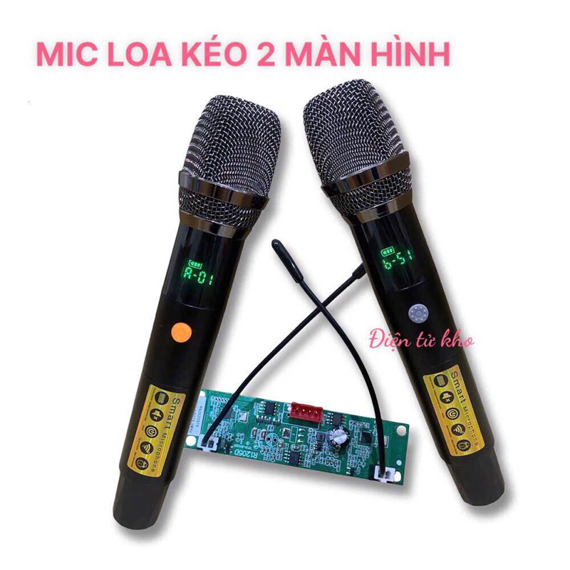 BỘ MICRO LOA KÉO KHÔNG DÂY 2 MÀN HÌNH CAO CẤP | Shopee Việt Nam
