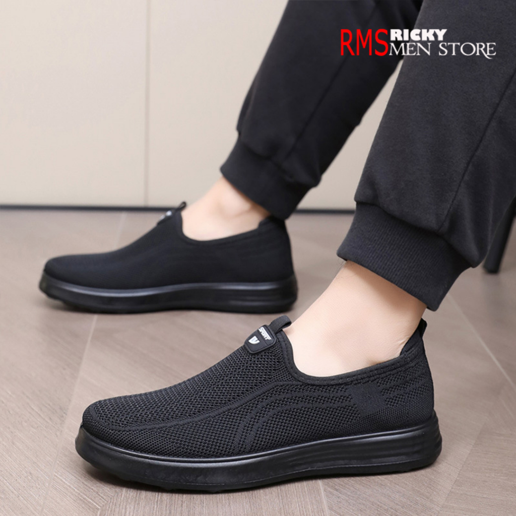 Giày Lười Vải Thể Thao Nam Cao Cấp - Vải Co Giãn Thoáng Khí , Đế Cao Su Nhẹ Dẻo , Êm Chân