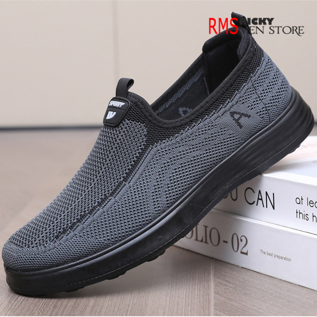 Giày Lười Vải Thể Thao Nam Cao Cấp - Vải Co Giãn Thoáng Khí , Đế Cao Su Nhẹ Dẻo , Êm Chân