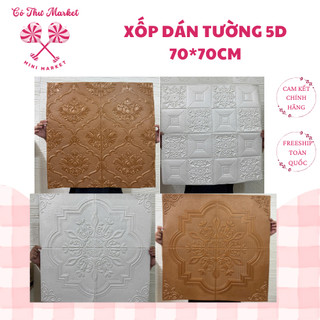 Tấm Xốp Giả Gạch 70*70CM In Nổi 3D Dày 3MN Có Sẵn Keo, Tấm Xốp Dán Tường Chống Bụi - CÔ THƯ MARKET
