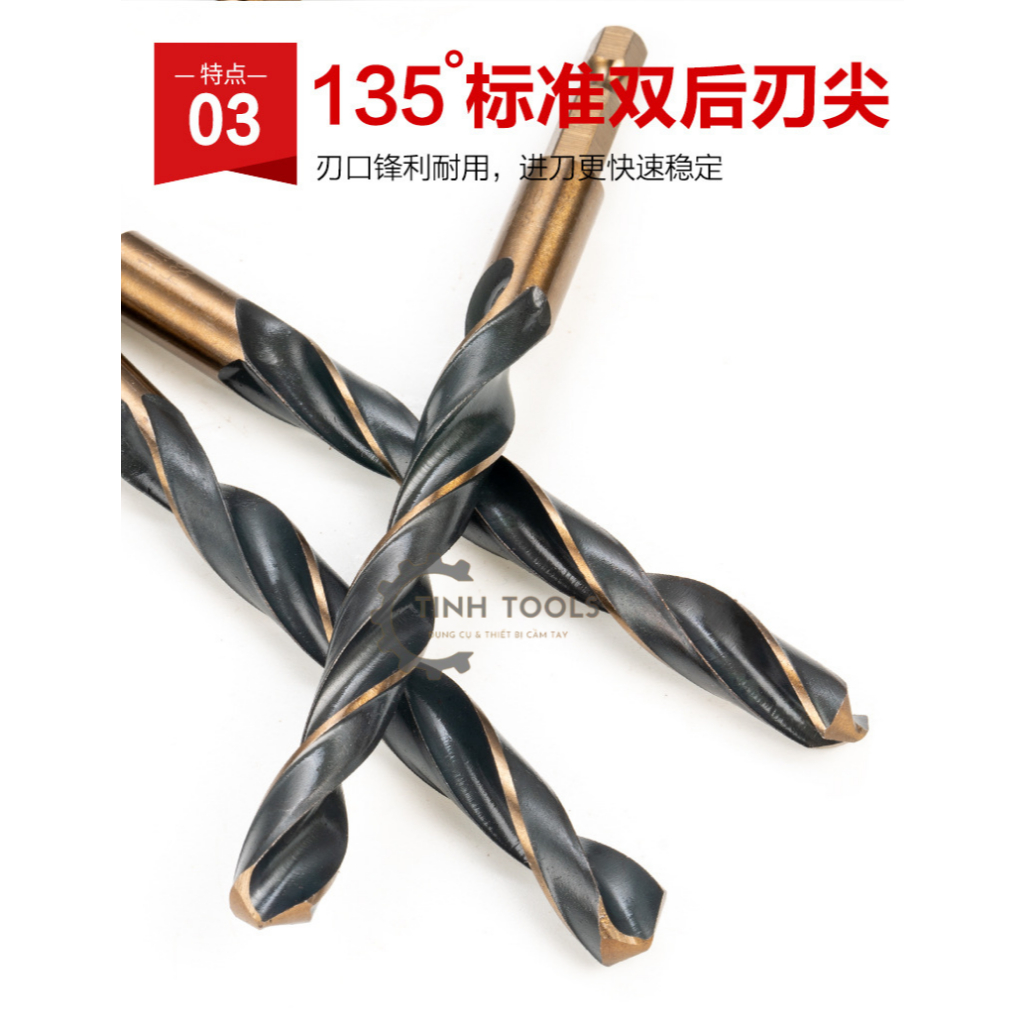 [TinhTools] Mũi Khoan Sắt Chuôi Lục Giác | Mũi khoan đuôi lục giác tốc độ cao 4341 đủ size (Đã test)