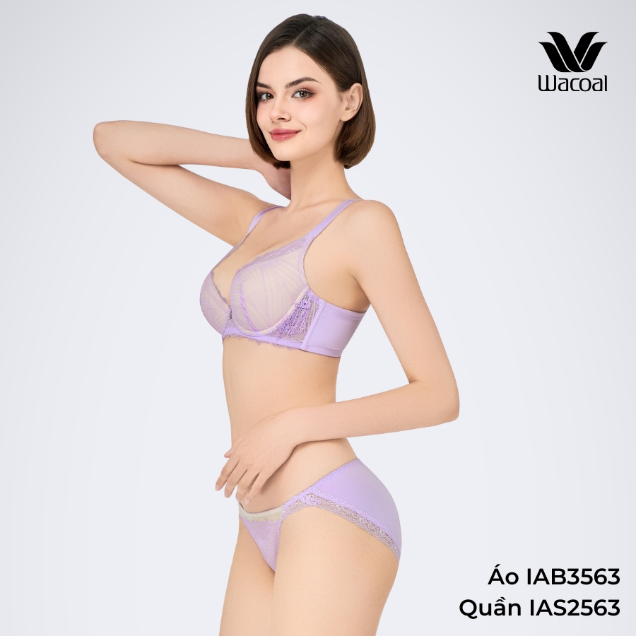Áo lót Wacoal IAB3563 có gọng, túi nước, nâng nhiều, bản to che mỡ nách - AB3563