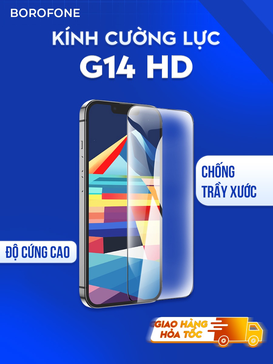 Ảnh Kính cường lực iphone Hoco G14 dành cho X 11 12 13 14 15 16, độ cứng cao, siêu mượt. 1
