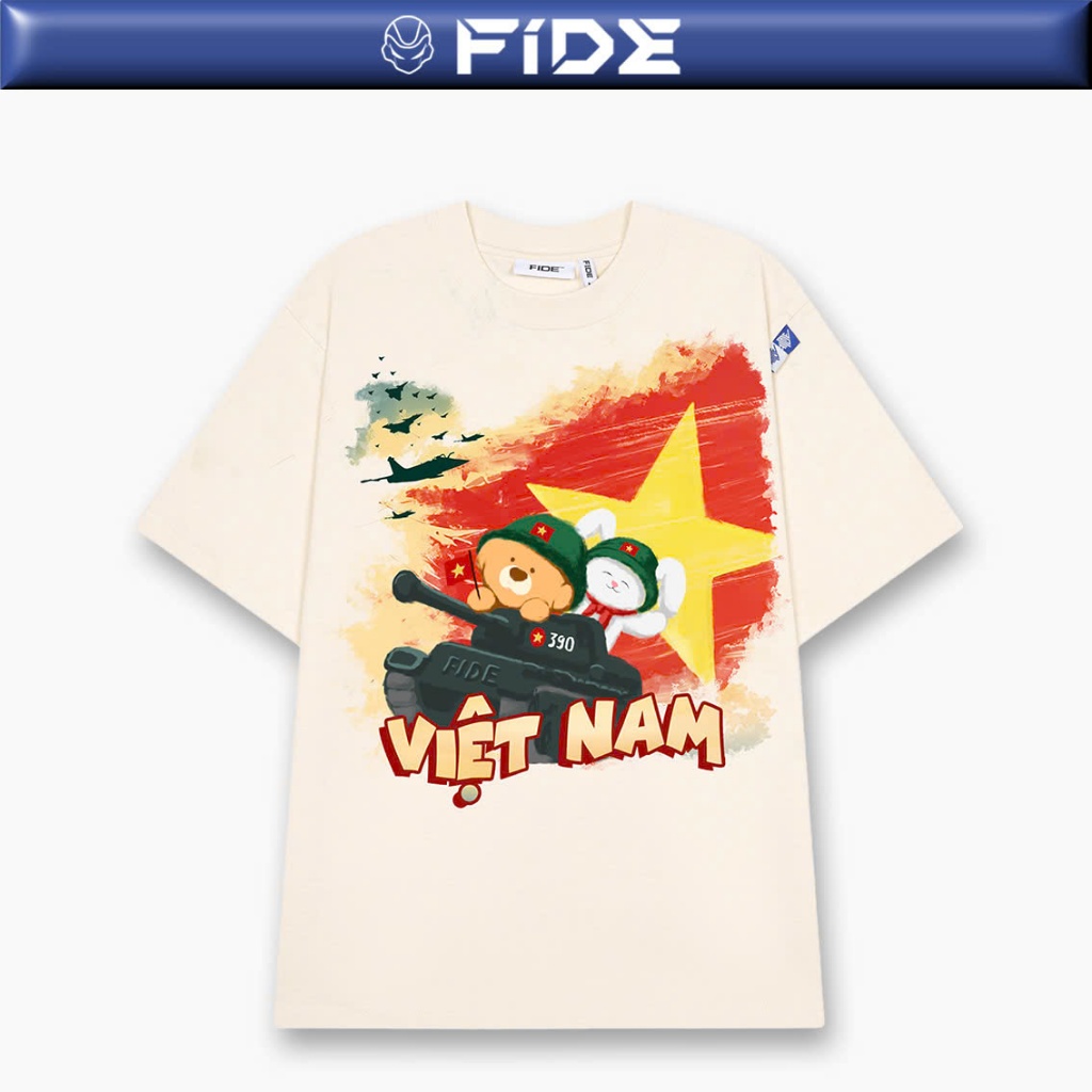 Ảnh Áo thun FIDE Việt Nam phông unisex form rộng local brand nam nữ cổ tròn oversize - AT166 4