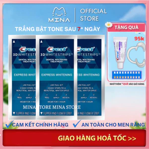 Miếng dán trắng răng Crest 3D White 1 Hour Express - Làm trắng răng cấp tốc nhanh chóng bền màu