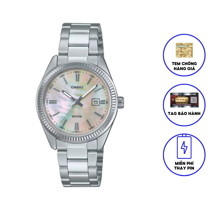 Đồng hồ nữ Casio LTP-1302DS-4AVDF dây kim loại chính hãng