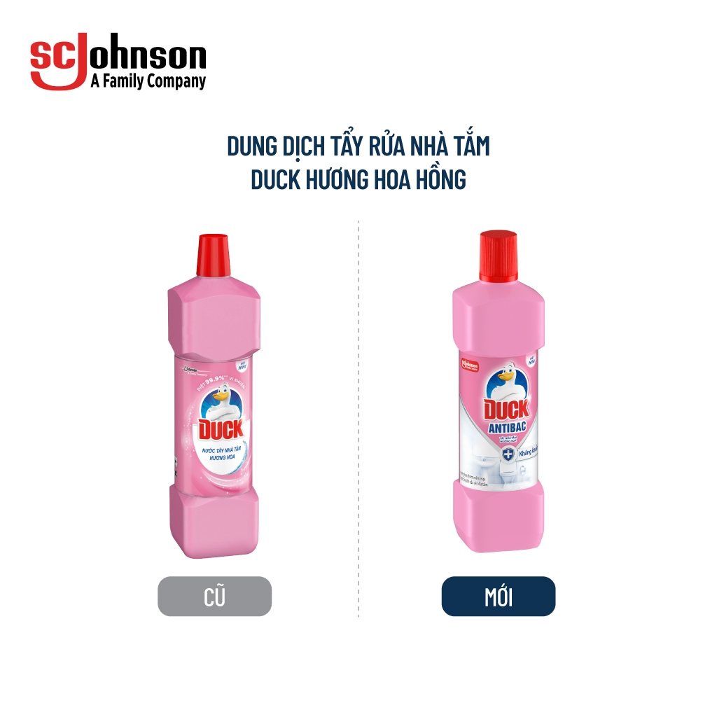 Ảnh DUCK Combo 2 Tẩy Rửa Nhà Tắm Hương Hoa Hồng 900mlx2 1