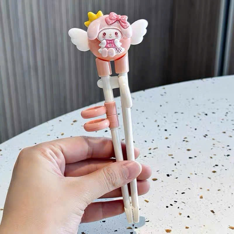 Đũa tập ăn cho bé nhiều hình cute đũa xỏ ngón