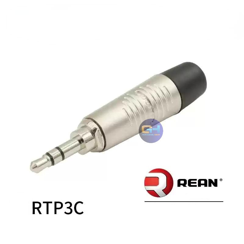 Conector Plug P2 Macho Jack Stereo 3,5mm Metal Niquelado RTP3C da Rean