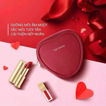 Set quà tặng son dưỡng Whoo Winered, son đỏ và ví sang trọng ( tặng ví đỏ )