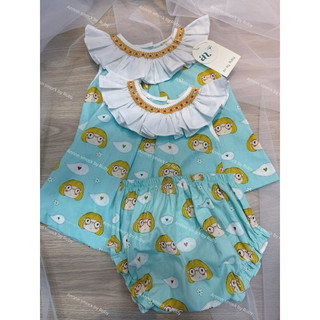 SET (áo + chip) SMOCK CÔ GÁI XINH ( quần xanh )