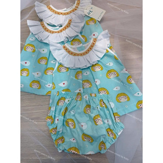 SET (áo + chip) SMOCK CÔ GÁI XINH ( quần xanh )