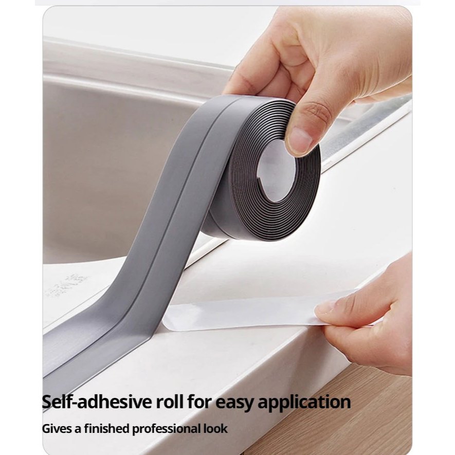 [ XẢ HÀNG- SIÊU RẺ ]-Băng Keo PVC Chống nước Dán Viền Bếp Băng Dính Dán Mép Tường Chống Ẩm Mốc