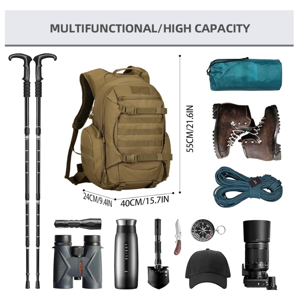 Ba Lô Chiến Thuật Quân Sự COMMAN_Tactical Travel Backpack Large
