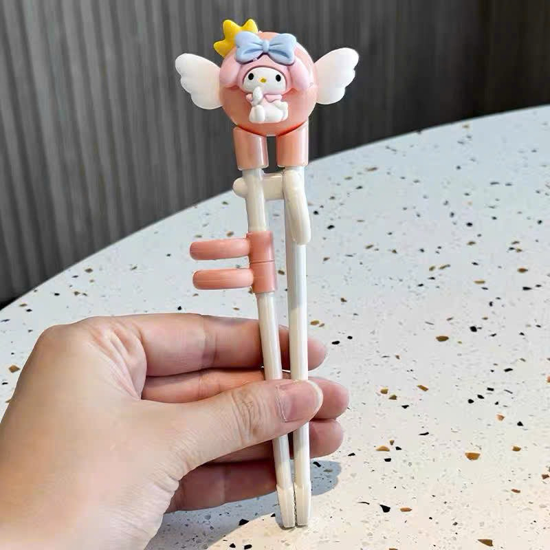 Đũa tập ăn cho bé nhiều hình cute đũa xỏ ngón