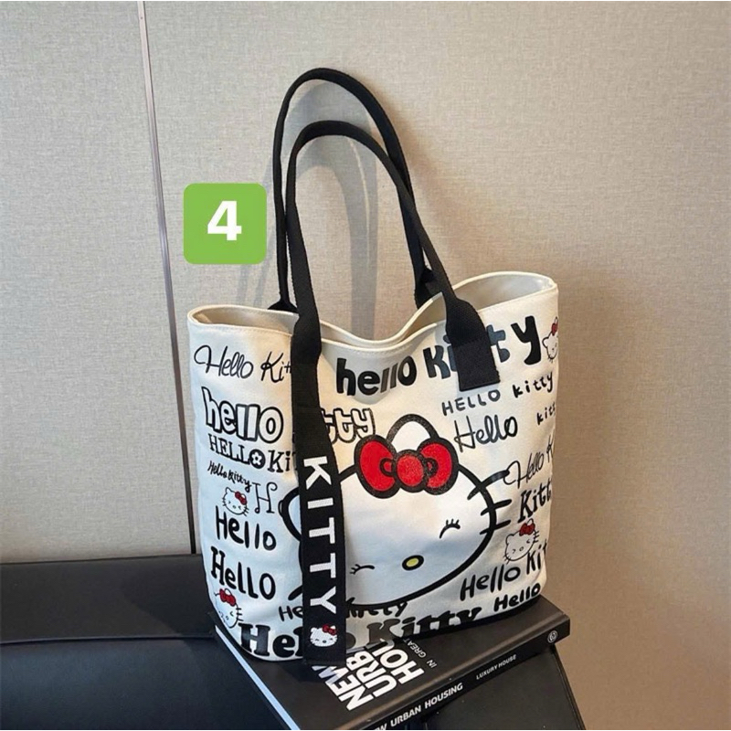 Túi tote hello kitty khoá kéo - Túi xách đi học, đi chơi, túi đeo vai