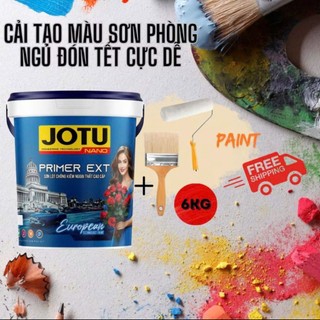 Sơn lót chống kiềm ngoại và nội thất cao cấp JOTU,Sơn lót giúp lên màu chuẩn đẹp chống muối mốc