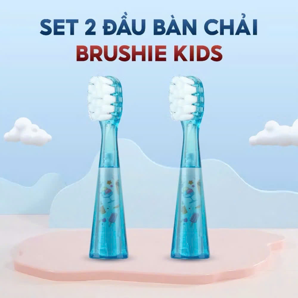 Ảnh Sét 2 đầu bàn chải cho bé Brushie Kids thay thế hai màu xanh và hồng 1