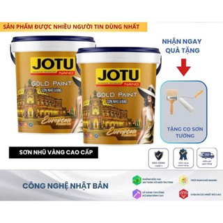 Sơn trang trí nhũ vàng JoTu 1 lít màu vàng sang trong phù hợp trang trí nhiều bề mặt hoa văn