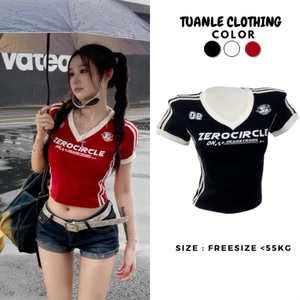 Áo Thun Croptop Nữ Cổ Tim Zerocilcle V2 TUANLECLOTHING phong cách thể thao đường phố Sport