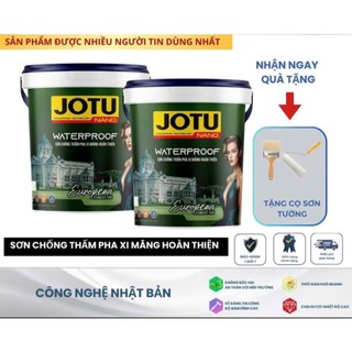 Sơn chống thấm pha xi măng JoTu hoàn thiện chống thấm đa năng các vết nứt,chống thấm bề mặt ngời trời