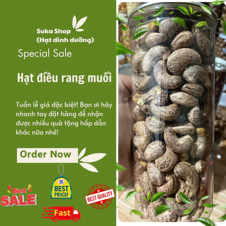 Hạt điều Bình Phước, điều A Cồ ,điều rang muối, điều xếp hoa