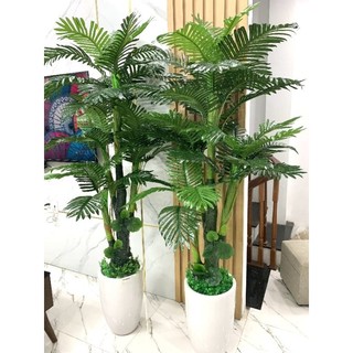 cây giả. cây dừa khối nhân tạo cao 1m8. câygiar trang trí nhà cửa nơi làm việc