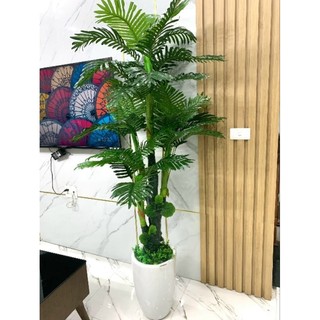 cây giả. cây dừa khối nhân tạo cao 1m8. câygiar trang trí nhà cửa nơi làm việc