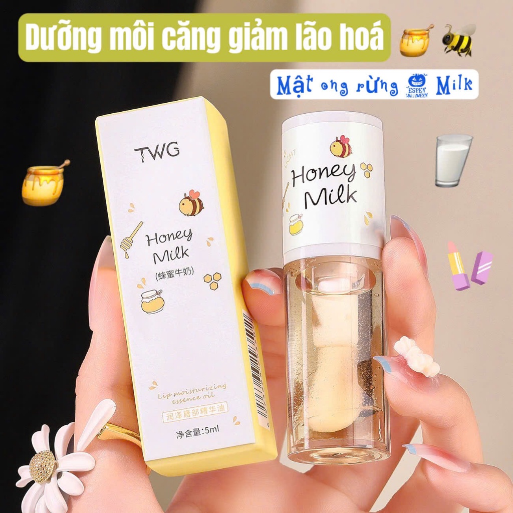 [ TWG ] Tinh Chất Dưỡng Môi PeachHoney Cấp Ẩm Làm Bóng Căng Mịn giảm thâm,chống Lão Hoá cho Bờ Môi Đẹp