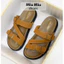 Dép sandal nữ quai khuy đế mềm êm châm 3cm phối khóa xinh đi học đi làm đi chơi 9807