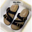 Dép sandal nữ quai khuy đế mềm êm châm 3cm phối khóa xinh đi học đi làm đi chơi 9807
