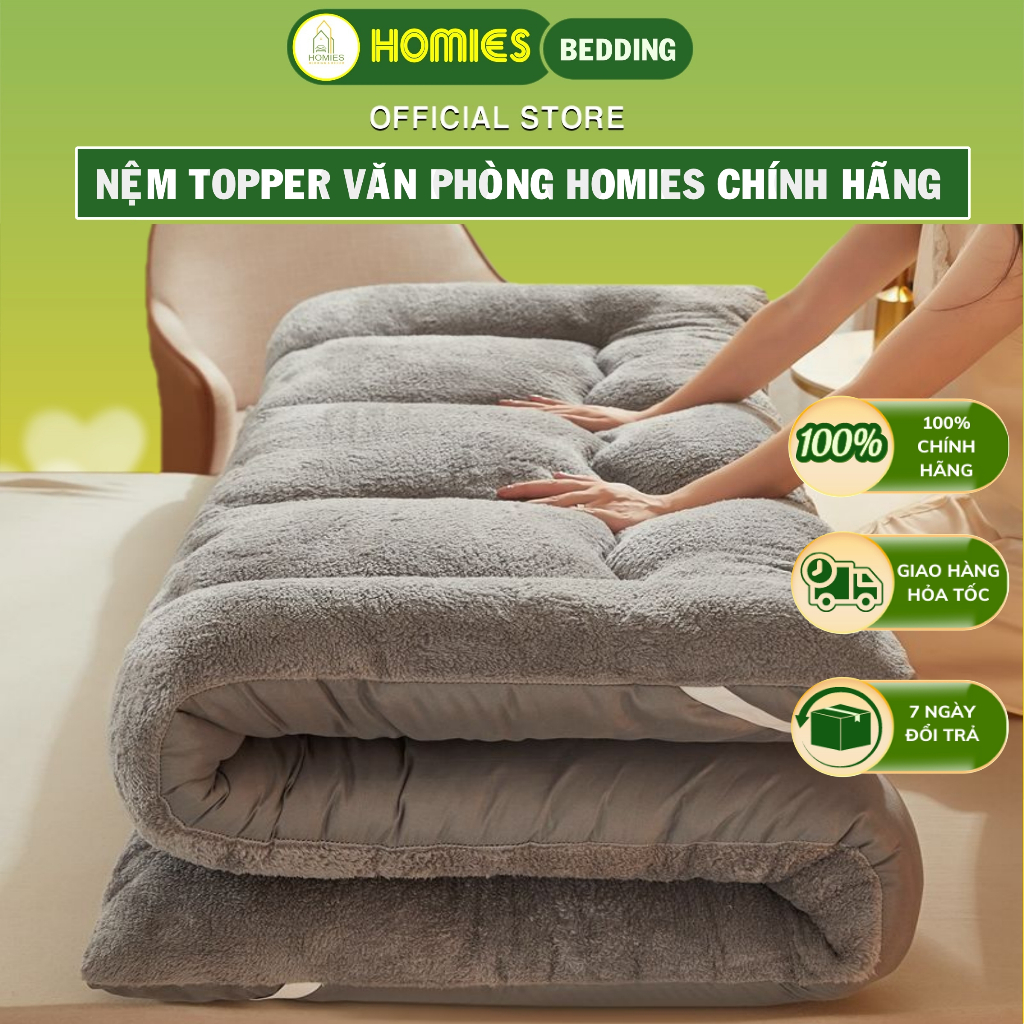 Topper nệm bông xuất Nhật HOMIES Bedding & Décor cao cấp , Đệm Topper ...