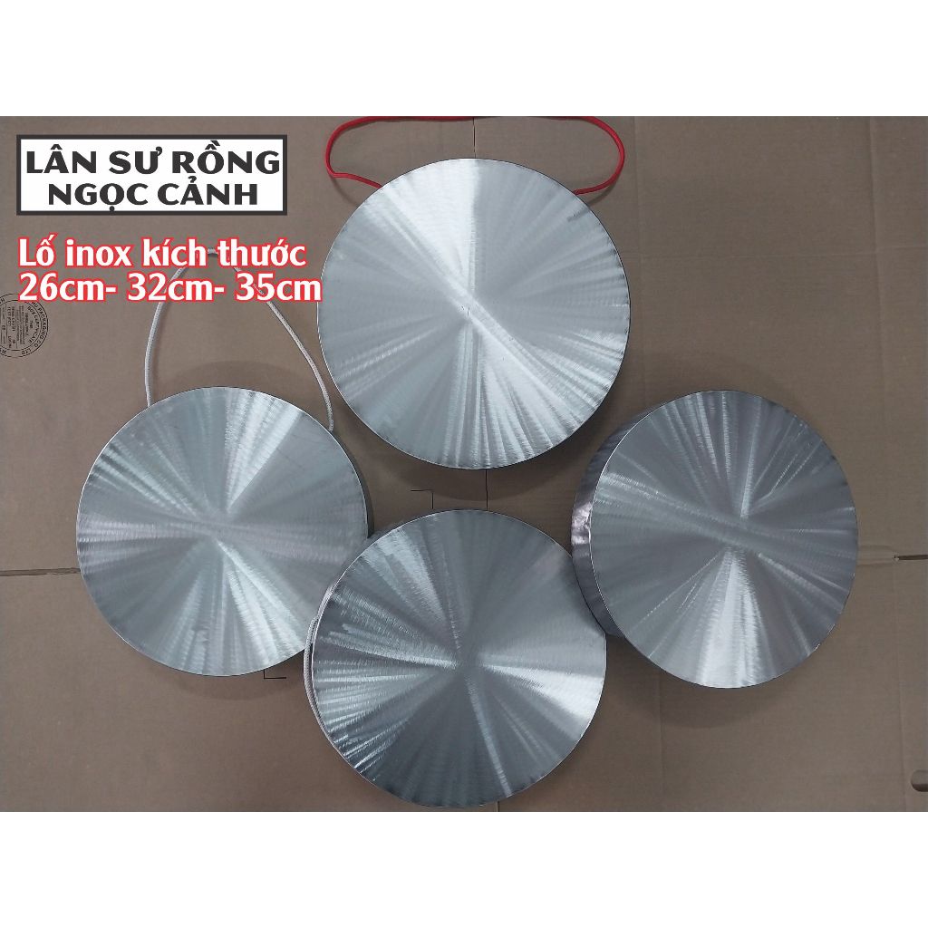 Lố inox kẻng inox Chập cheng inox múa lân (Tặng kèm dùi đánh lố ...