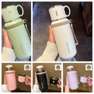 Bình giữ nhiệt cao cấp Join Hands 600ml kèm nắp uống, ly giữ nhiệt inox 316 chống han rỉ giữ nhiệt lâu 24h