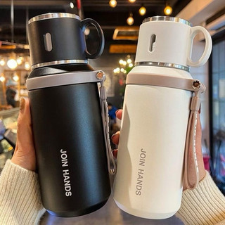 Bình giữ nhiệt cao cấp Join Hands 600ml kèm nắp uống, ly giữ nhiệt inox 316 chống han rỉ giữ nhiệt lâu 24h