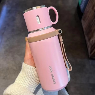 Bình giữ nhiệt cao cấp Join Hands 600ml kèm nắp uống, ly giữ nhiệt inox 316 chống han rỉ giữ nhiệt lâu 24h