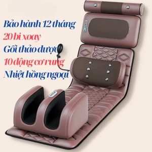Đệm Massage toàn thân Z30 đệm kèm gối xông thảo mộc, massage cổ vai gáy và massage chân, nệm massage toàn thân