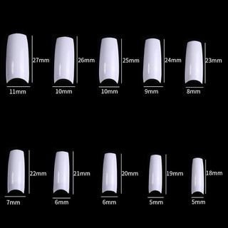 Móng Nối - Móng Tip Form Vuông Hàn Dạng Túi – Móng Tip Chân Chuẩn, Hai Màu Clear và Natural