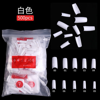Móng Nối - Móng Tip Form Vuông Hàn Dạng Túi – Móng Tip Chân Chuẩn, Hai Màu Clear và Natural