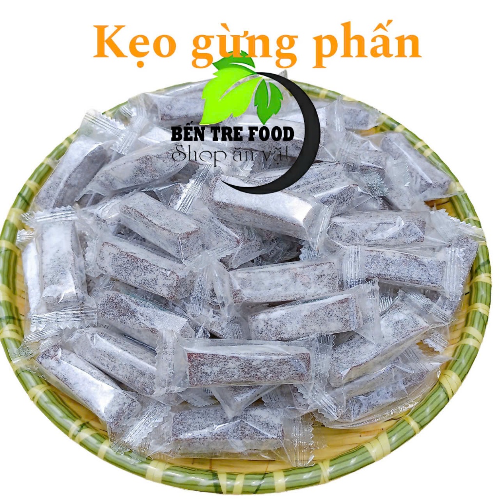 ( Giá sỉ) Combo 5kg Kẹo gừng dẻo phấn Bến Tre túi 1kg